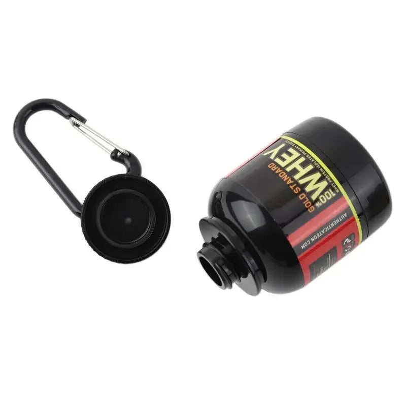 Portable Protein Powder Container Pill Organizer Protein Keychain Sport Nutrition Water Bottle Sport Whey Protein Supplement Cup