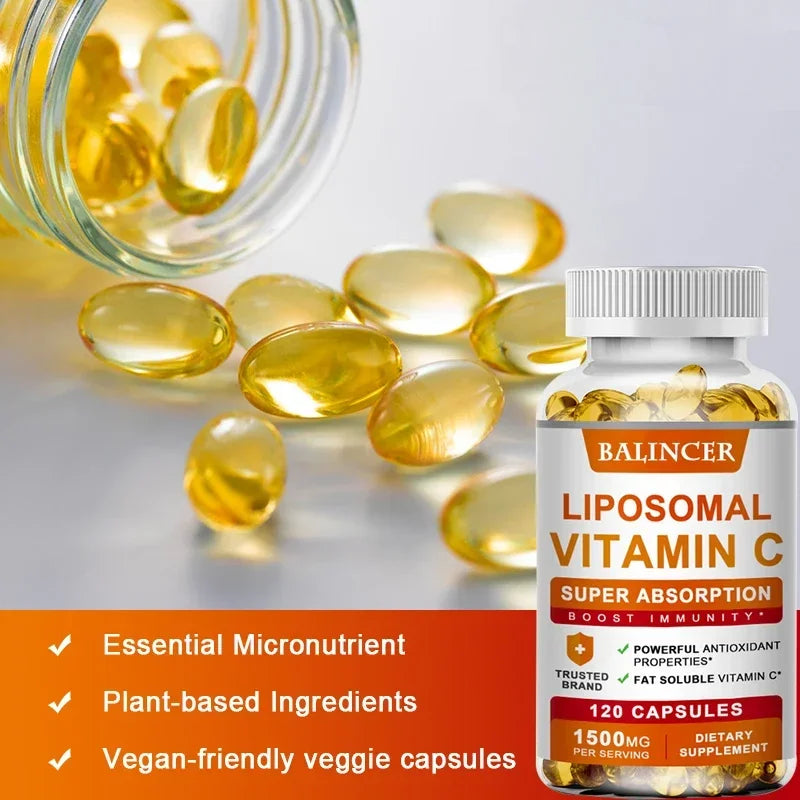 Vitamine C 1500mg avec Zinc 20mg, 120 Gélules, Complément Alimentaire pour la Santé Générale, Végétarien Sans OGM et Sans Gluten