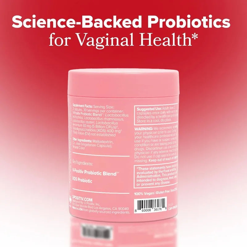 Gélules Probiotiques Femme avec Lactobacillus et Prébiotiques XOS pour l'Équilibre Intestinal et du PH Favorise une Odeur Intime Saine et la Flore