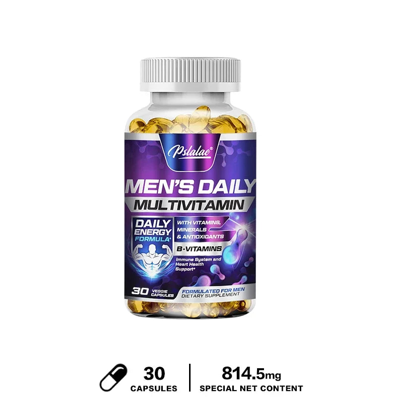 Complément Multivitaminé Quotidien pour Hommes - Améliore la Santé Cérébrale Cognitive, l'Énergie et l'Endurance, et la Masse Musculaire