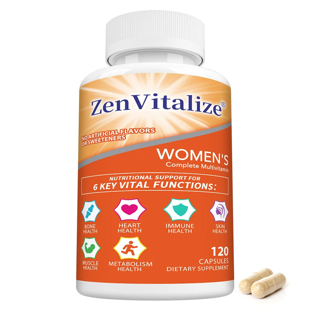 Multivitamine pour femmes - Soulage le stress, favorise la santé digestive, soutient la santé osseuse, l'énergie cellulaire et renforce l'immunité