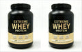 Vanilla whey protein muscle powder 30 serving tank showing 5.5g BCAA content.