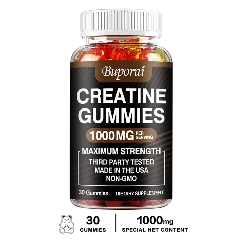 Gummies de créatine monohydrate - Booste l'énergie, développe la masse musculaire et améliore les performances sportives