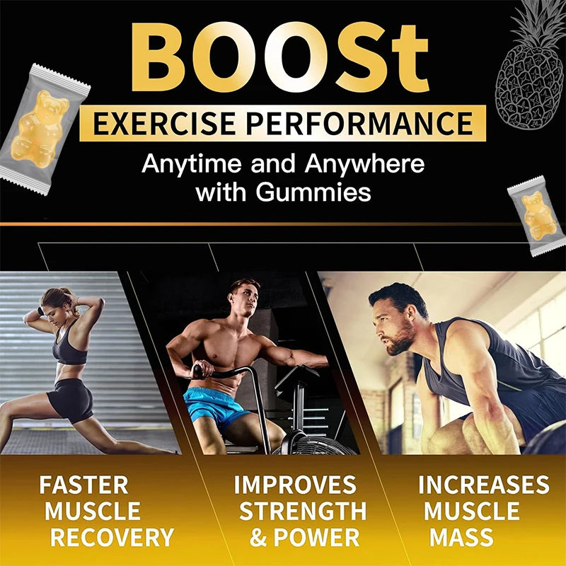 Kexinsh Creatine Gummies Monohydrate de Créatine 5000mg Booster d'Énergie Améliore la Force, l'Énergie, l'Endurance, Améliore l'Endurance