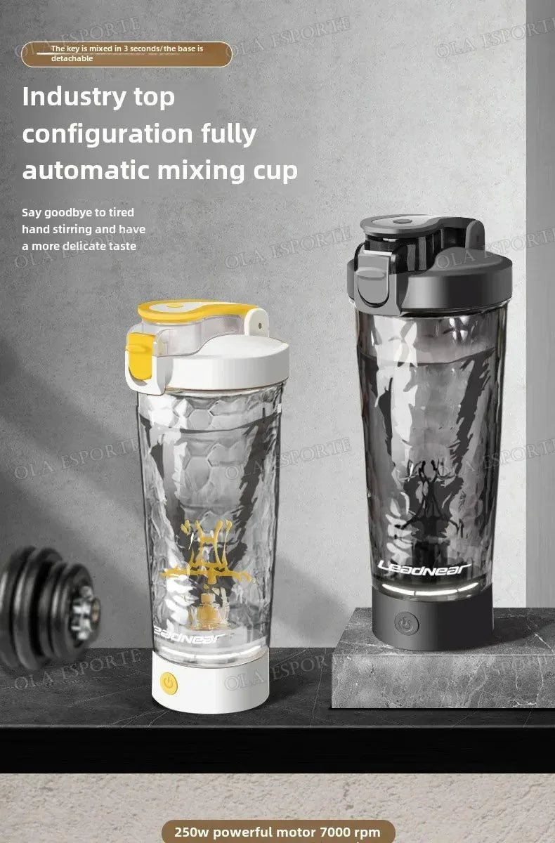 Gobelet mélangeur électrique automatique de 450 à 700 ml, bouteille de shaker de protéines portable, alimenté par piles, gobelet mélangeur entièrement automatique pour la maison