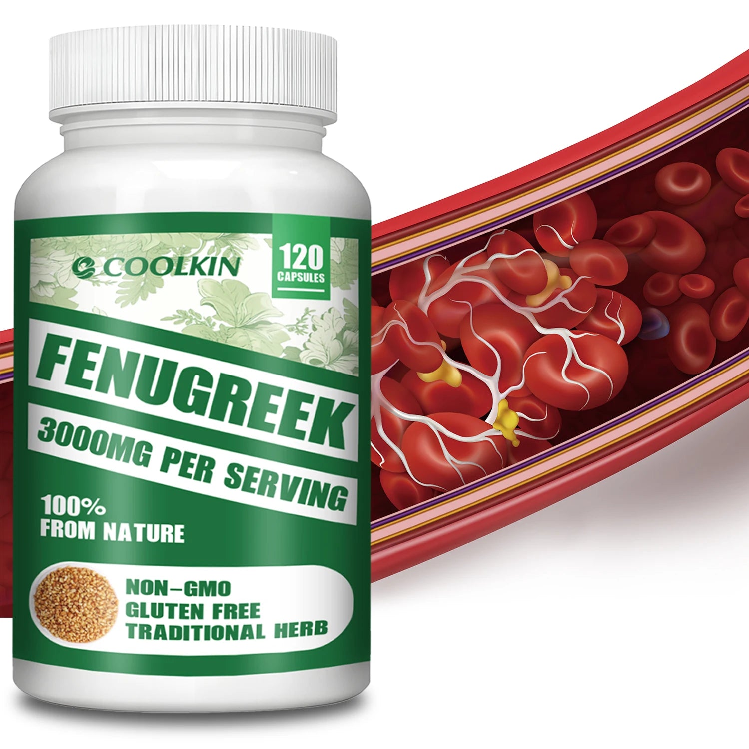 Fenugrec 3000 mg - Convient aux mères allaitantes, pour le développement des seins, améliore la circulation - Riche en protéines et en vitamines