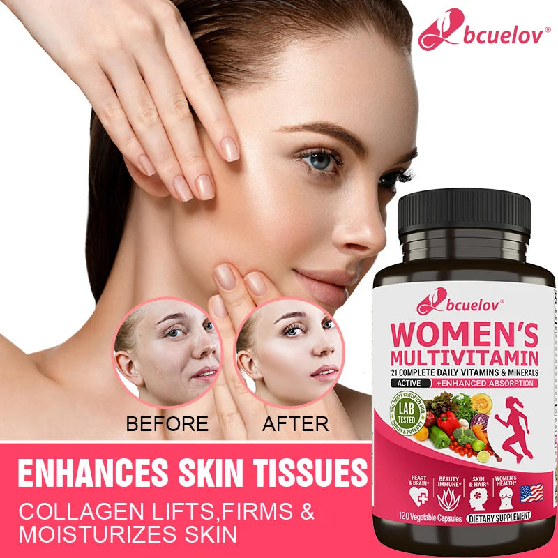 Women’s multivitamin with biotin to enhance skin tissues and promote hair growth.