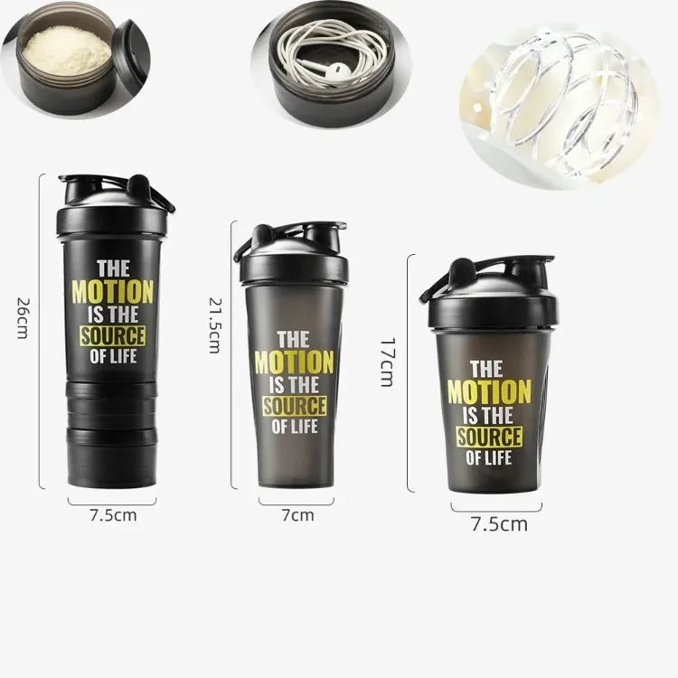 Bouteille shaker portable avec graduations pour substitut de repas protéiné