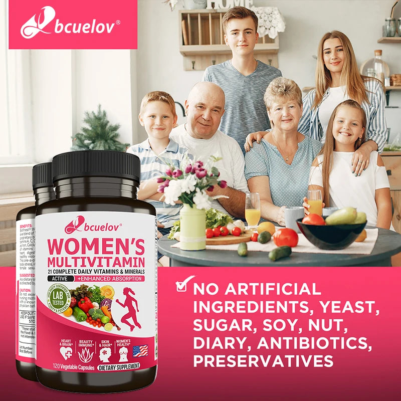 Women’s multivitamin with biotin designed for the natural recovery of an active life.