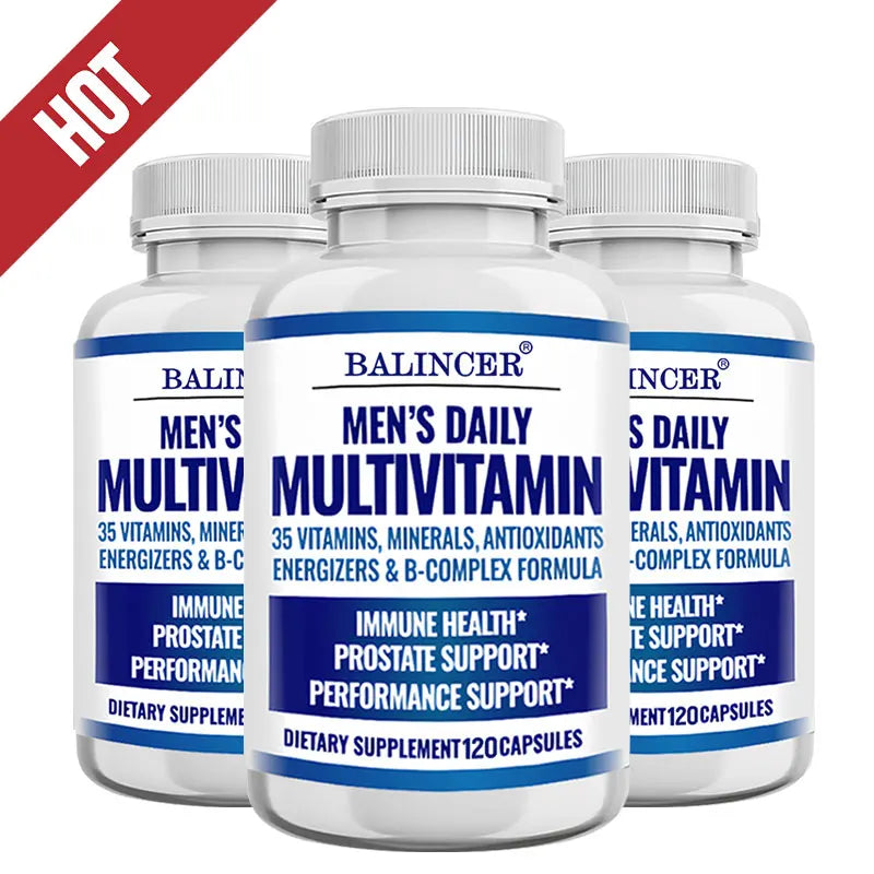 Multivitamine pour hommes - Contient des vitamines B12, B6, du zinc et du sélénium pour soutenir la coordination, la santé cardiaque, l'immunité et la prostate