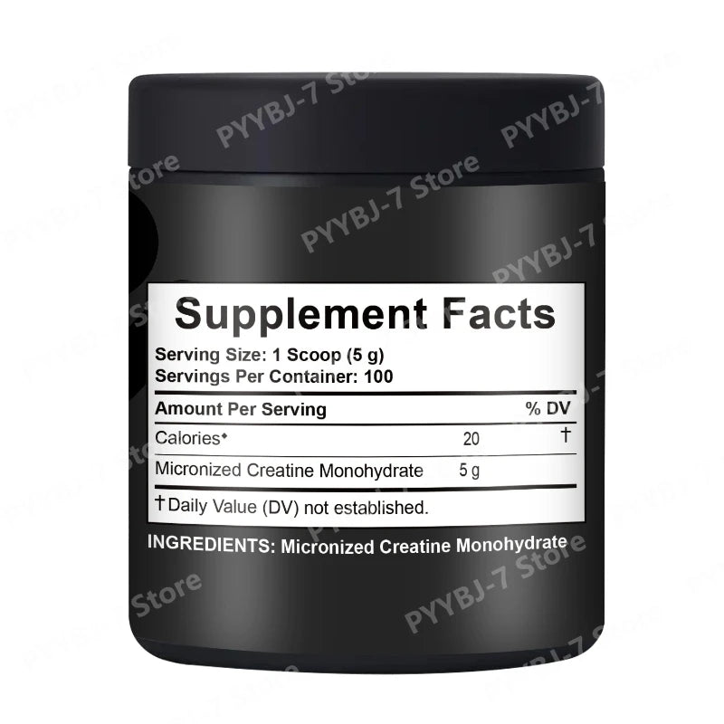 Monohydrate de créatine : Développe la masse musculaire maigre, améliore la performance et la force, soutient la récupération après l'entraînement, suppléments de santé quotidiens.
