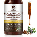 Black walnut wormwood tincture bottle with 60ml of detox and gut support.