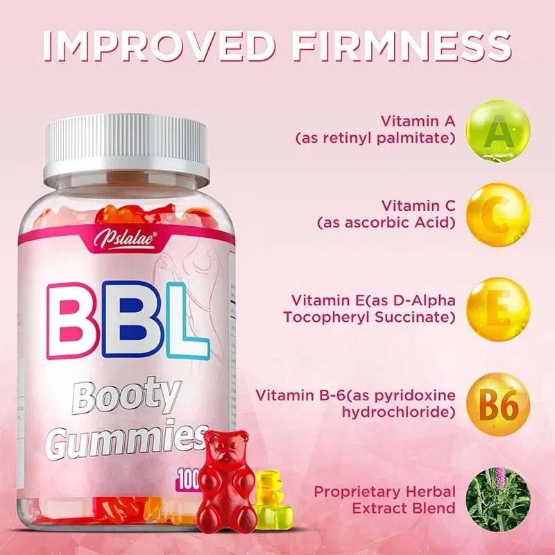 Bonbons Gélifiés BBL - Favorisent la croissance des hanches, améliorent les courbes naturelles, équilibrent les hormones, accélèrent le métabolisme et améliorent la vitalité