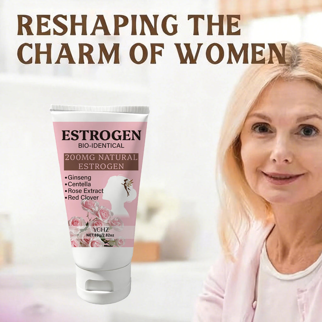 Women's Estrogen Mood Cream—Ginseng, Centella Asiatica, Rose—Moisturizes Skin, Nourishes Body and Mind, Gently Balances—Designed Specifically for Women