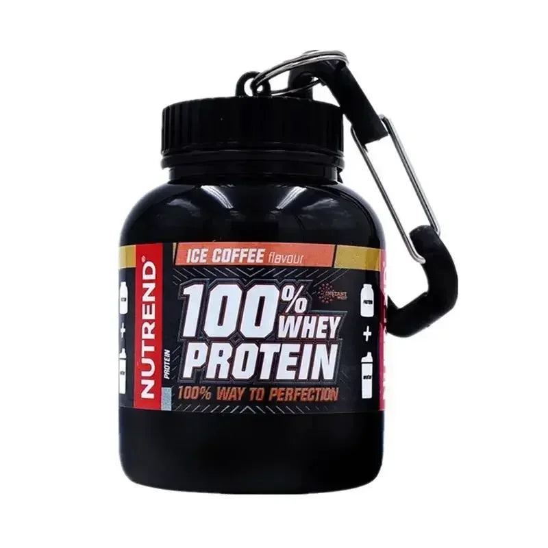 Conteneur portable de poudre protéinée, pilulier, porte-clés protéiné, nutrition sportive, bouteille d'eau, gobelet de supplément de protéines de lactosérum de sport