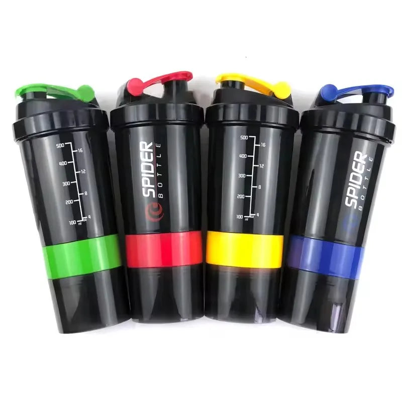 Shaker à 3 couches pour poudre de protéines, tasse à mélanger, bouteille de sport et fitness, cadeau, grande capacité, pour musculation