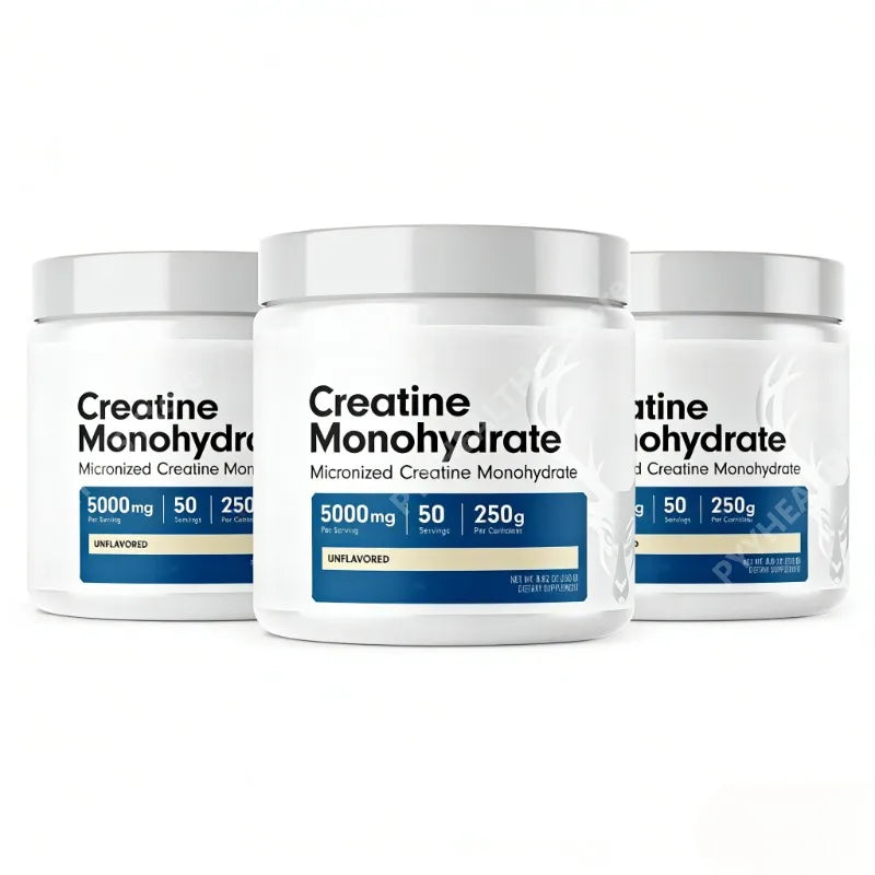 Créatine Monohydrate Micronisée Pure pour Hommes et Femmes - Facile à Mélanger et Sans Saveur - 5G Par Portion 250 Grammes Par Récipient