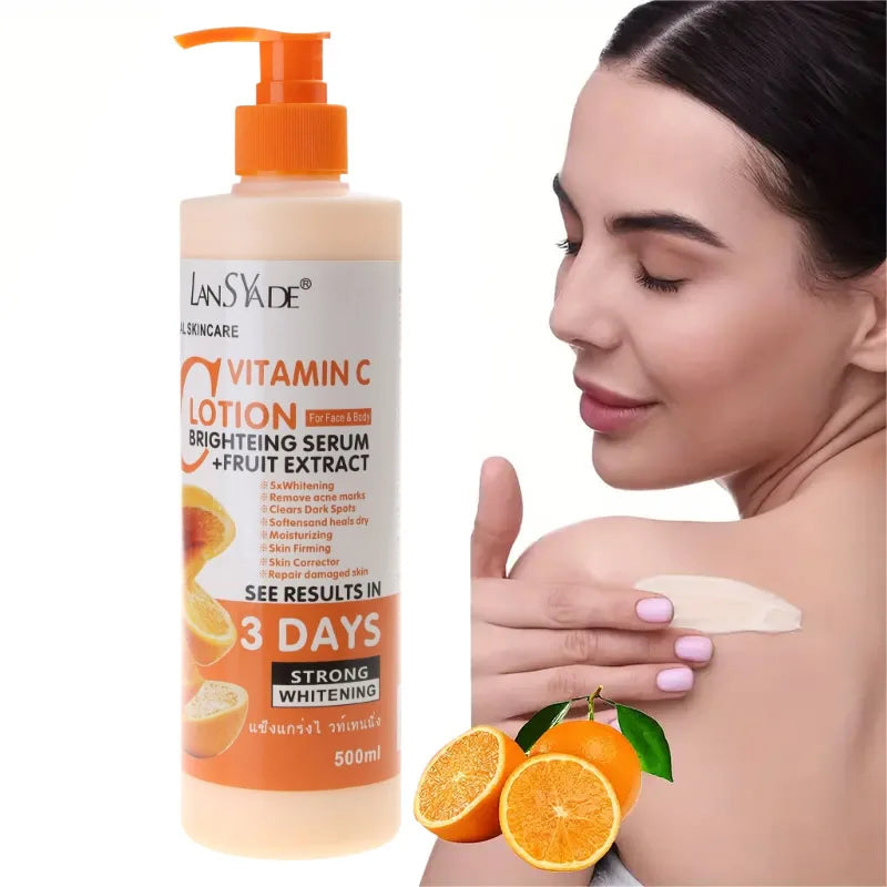 Lotion corporelle à la vitamine C Hydratante Nourrissante Crème corporelle Réparatrice Soin de la peau Anti-crevasses Éclaircissante Crème nourrissante Soin corporel