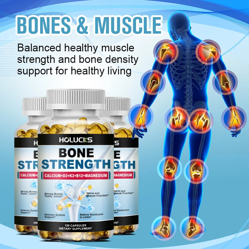 Calcium magnesium vitamin d3 k2 supplement showing the synergistic bone health formula