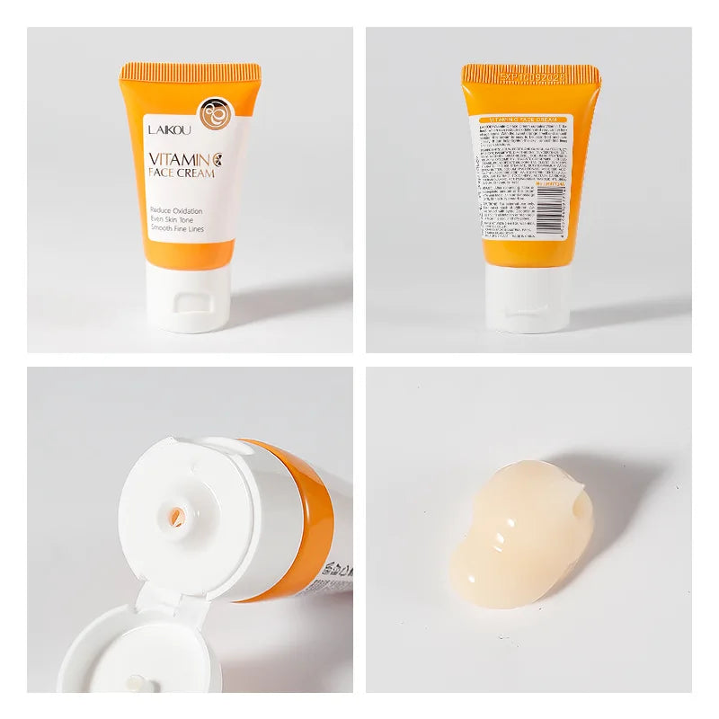 LAIKOU Crème Visage Vitamine C Hydratante Nourrissante Crèmes Sakura Japonaises Uniformise le Teint Produit de Soin du Visage Beauté