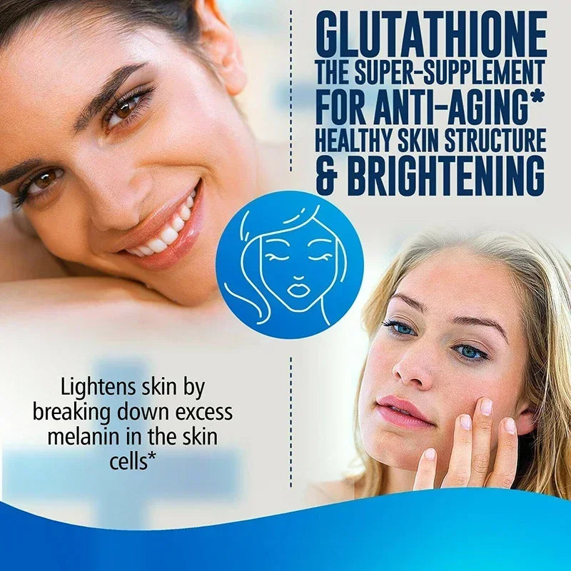 Complément de NAC + Glutathion pour la Santé de la Peau - Antioxydant, Détox, Immunité Sans OGM, 120 Gélules