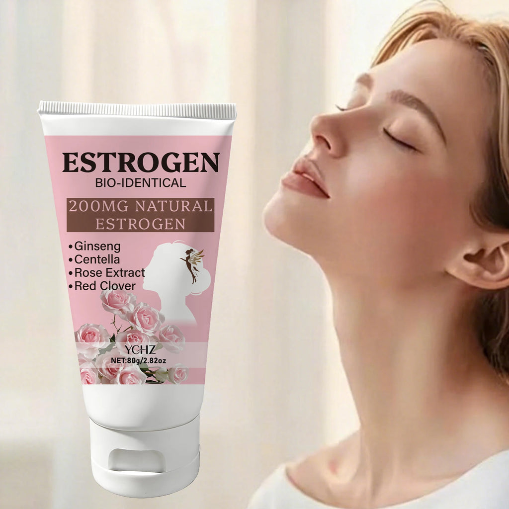 Women's Estrogen Mood Cream—Ginseng, Centella Asiatica, Rose—Moisturizes Skin, Nourishes Body and Mind, Gently Balances—Designed Specifically for Women