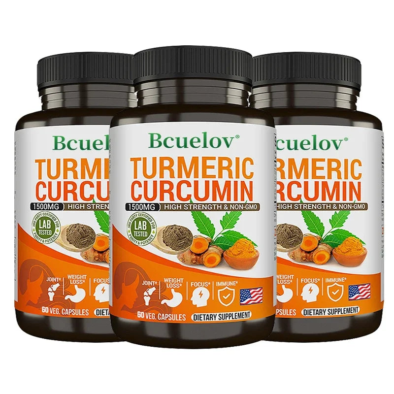 Turmeric curcumin with bioperine capsules showing 2000 percent better absorption.