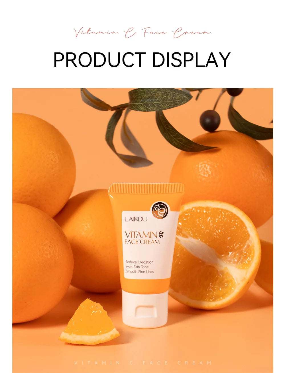 LAIKOU Crème Visage Vitamine C Hydratante Nourrissante Crèmes Sakura Japonaises Uniformise le Teint Produit de Soin du Visage Beauté