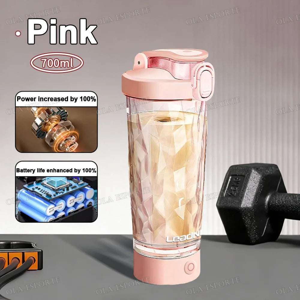 Gobelet mélangeur électrique automatique de 450 à 700 ml, bouteille de shaker de protéines portable, alimenté par piles, gobelet mélangeur entièrement automatique pour la maison