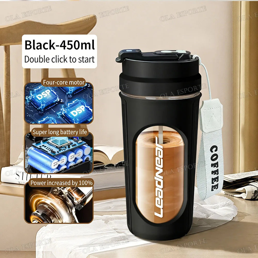 Gobelet mélangeur électrique automatique de 450 à 700 ml, bouteille de shaker de protéines portable, alimenté par piles, gobelet mélangeur entièrement automatique pour la maison