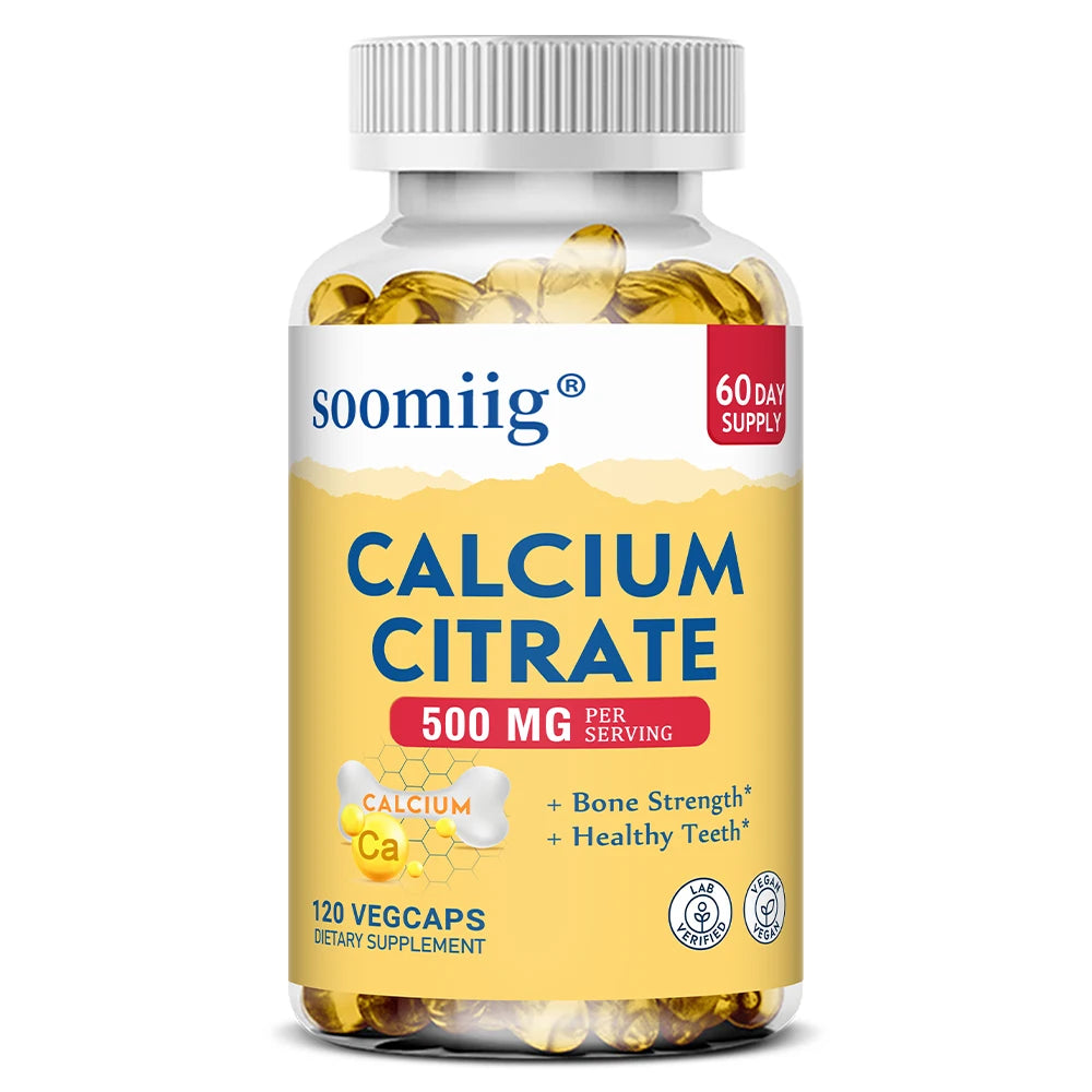Calcium citrate bone support capsules US-origin quality and high-absorption formula.