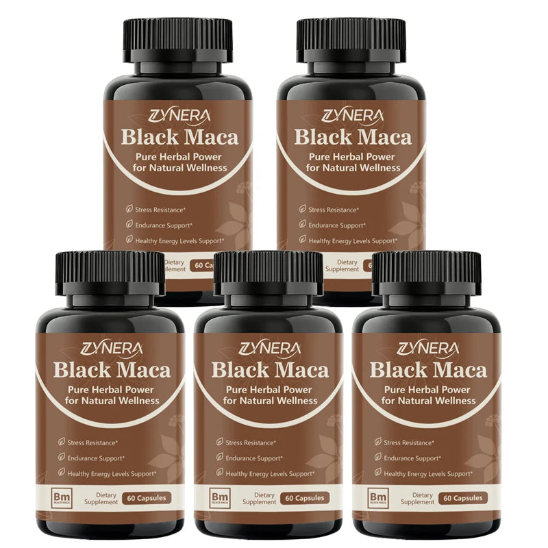 ZYNERA Men's Vitality Capsules | Ashwagandha & Maca Root | Energy, Stamina & Performance Booster | 60 Caps
