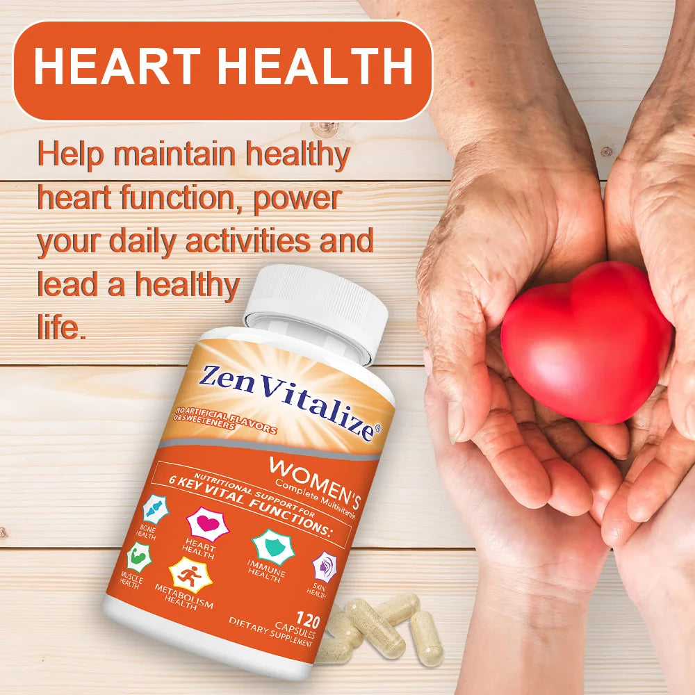 Multivitamine pour femmes - Soulage le stress, favorise la santé digestive, soutient la santé osseuse, l'énergie cellulaire et renforce l'immunité