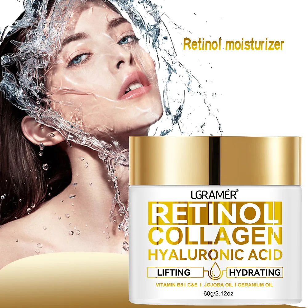 Crème visage au rétinol hydratante anti-rides collagène acide hyaluronique soins de la peau cosmétique pour femmes et hommes