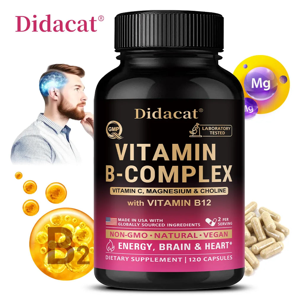 Complexe de vitamines B actives unisexes utilisables, très efficace et facilement absorbé - Supplément pour l'immunité, l'énergie et le métabolisme