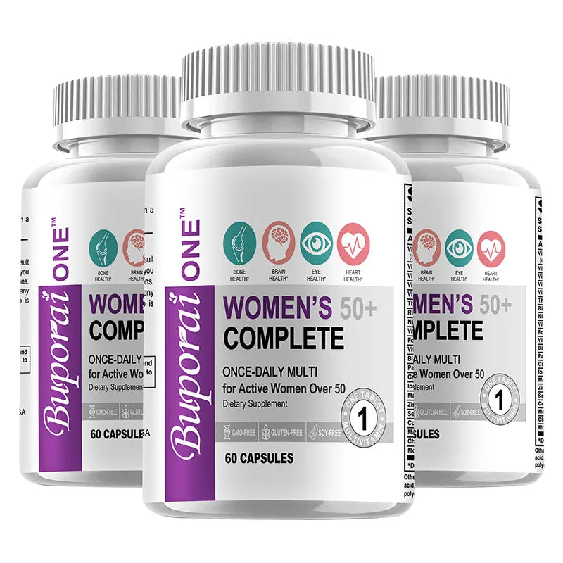 Multivitamine complète pour femmes de 50 ans et plus - Soutient la santé du cerveau, du cœur, du système digestif et immunitaire et stimule le métabolisme