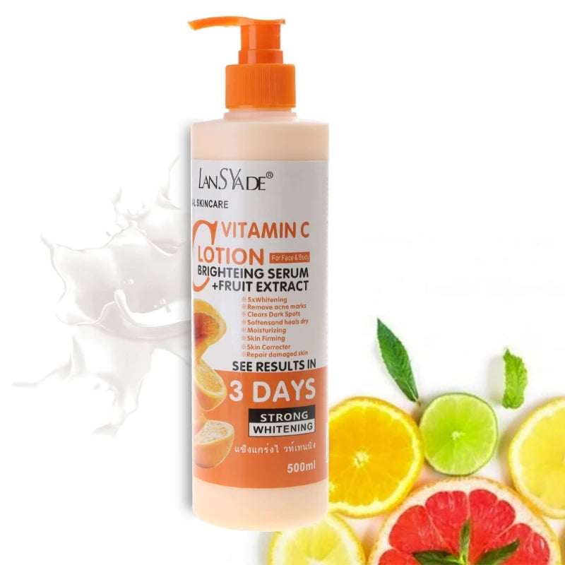 Lotion corporelle à la vitamine C Hydratante Nourrissante Crème corporelle Réparatrice Soin de la peau Anti-crevasses Éclaircissante Crème nourrissante Soin corporel