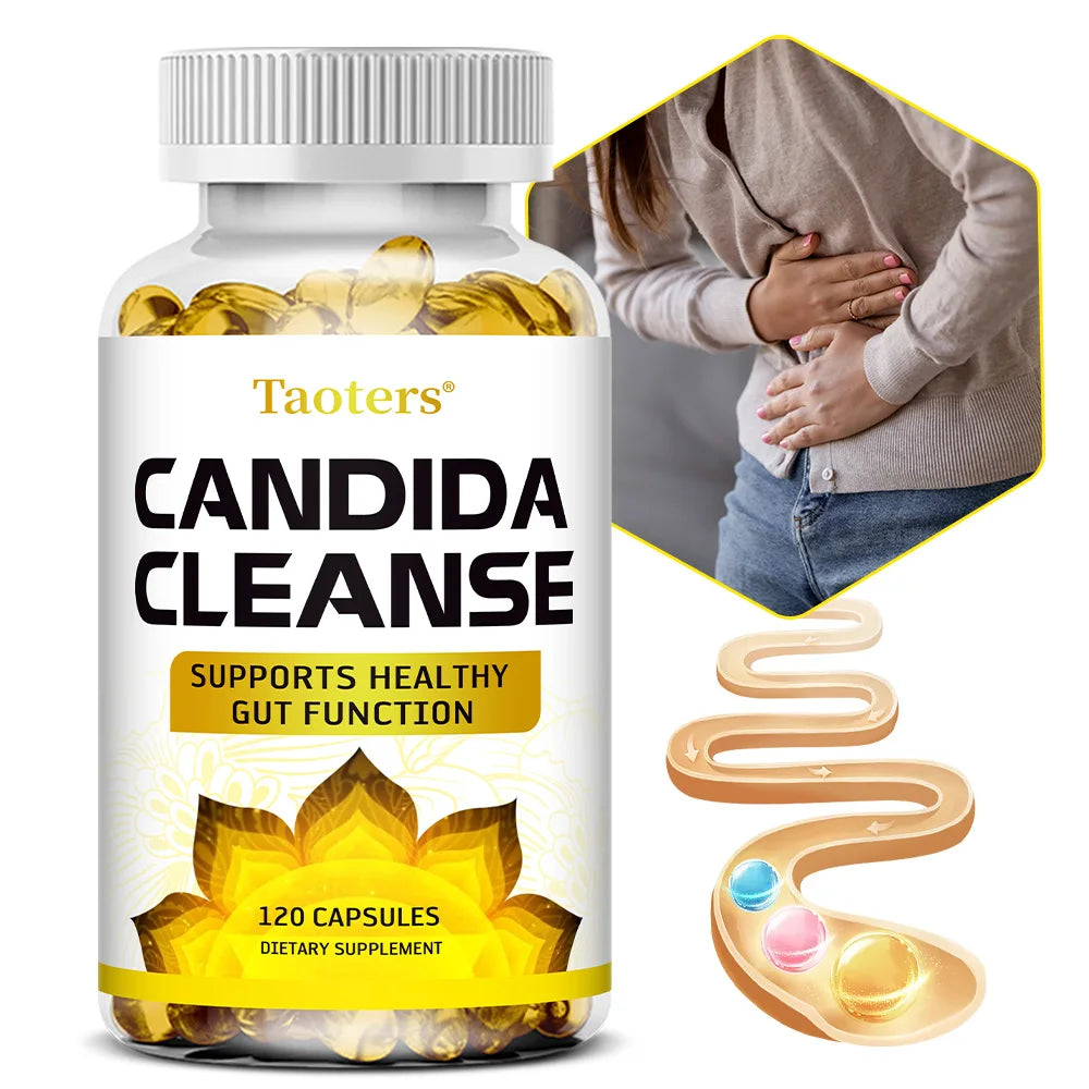 Candida Cleanse - Nettoyage du foie, détoxifiant, favorise la santé intestinale, nettoyage du côlon, stimule l'énergie, 120 gélules