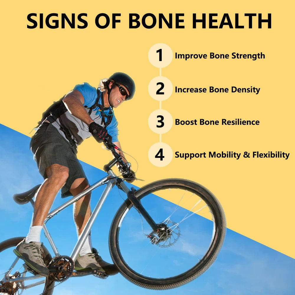 Calcium citrate bone support capsules showing 70 percent bone mass support