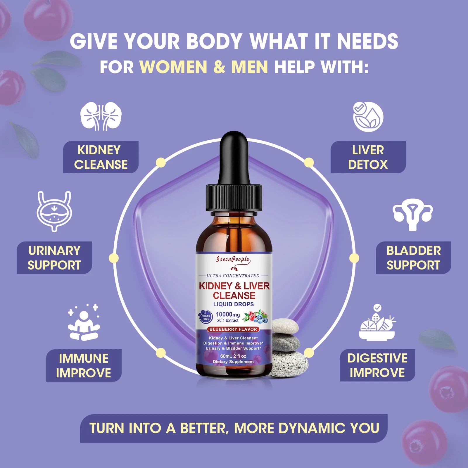 Liquid milk thistle drops 60ml bottle showing high absorption for detox.