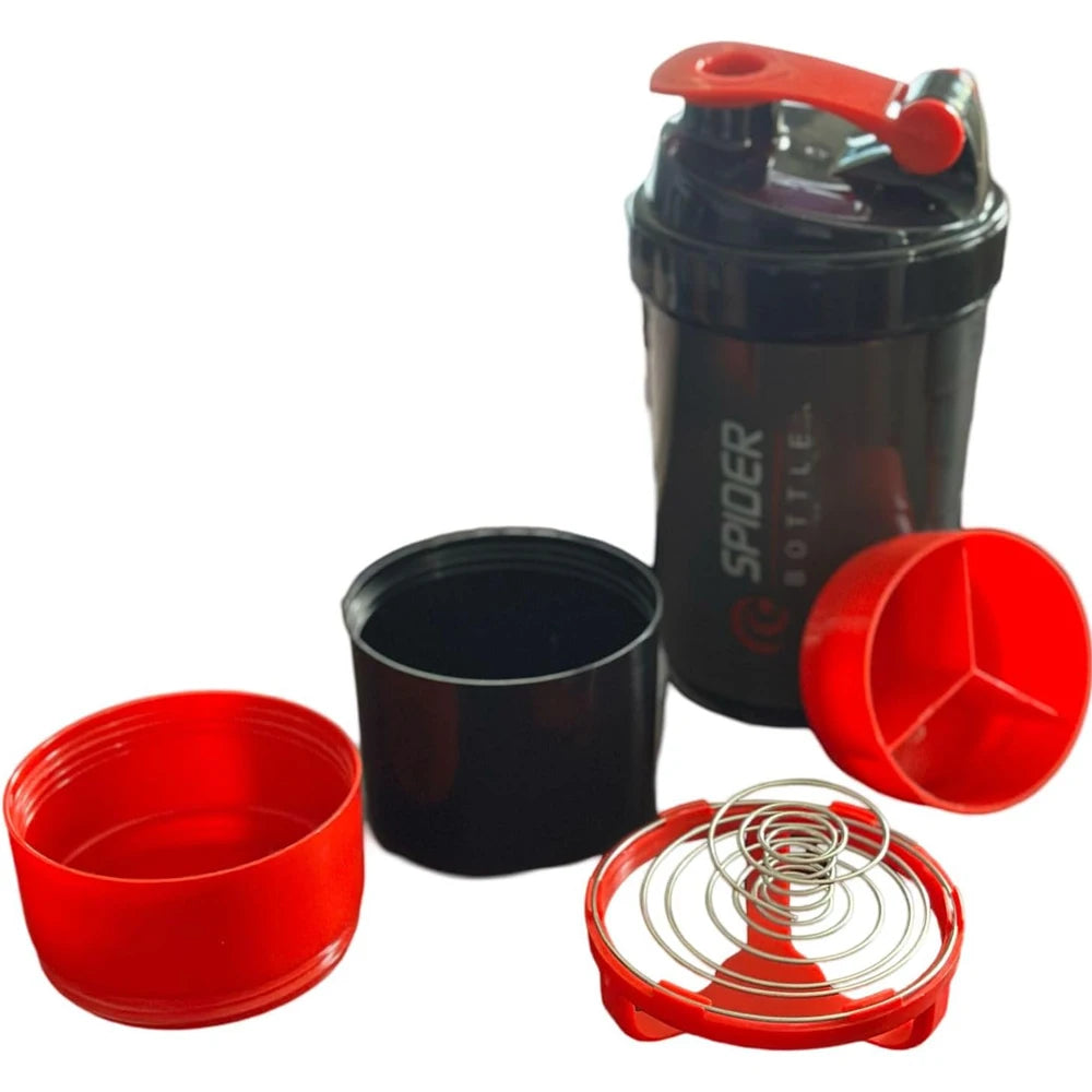 Bouteille Shaker Protéines Premium 590 ml, avec Agitateur Métallique, Idéale pour les Shakes Protéinés et les Boissons Pré-Entraînement