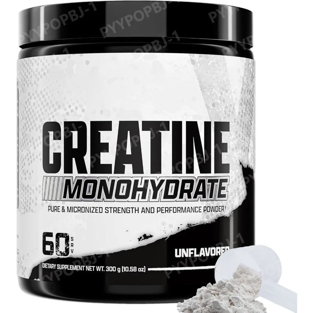 Créatine Monohydrate en Poudre 60 Portions Sans Saveur 5g Créatine Micronisée en Poudre Sans Gluten