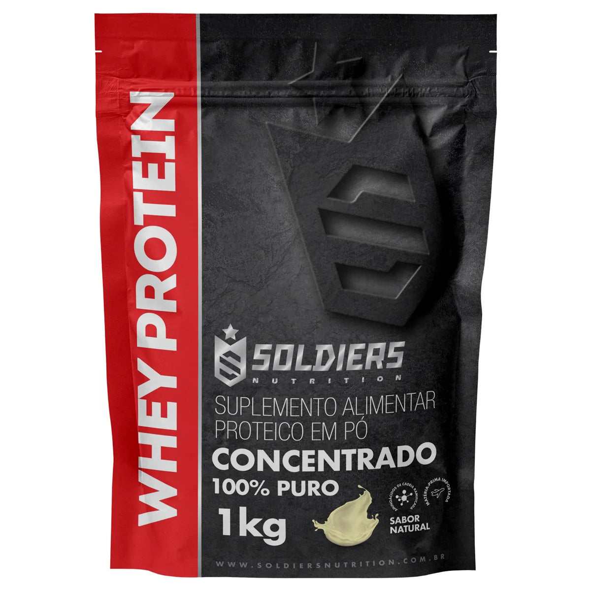 Imported whey protein concentrate 1kg bag in Belgian Chocolate flavor.