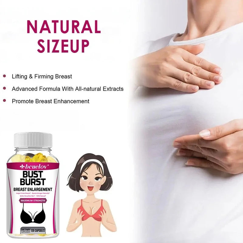 Supplément Naturel de Pueraria - 1000 mg, Soutient le Galbe, la Fermeté, l'Élasticité des Seins et Améliore la Confiance en Soi des Femmes