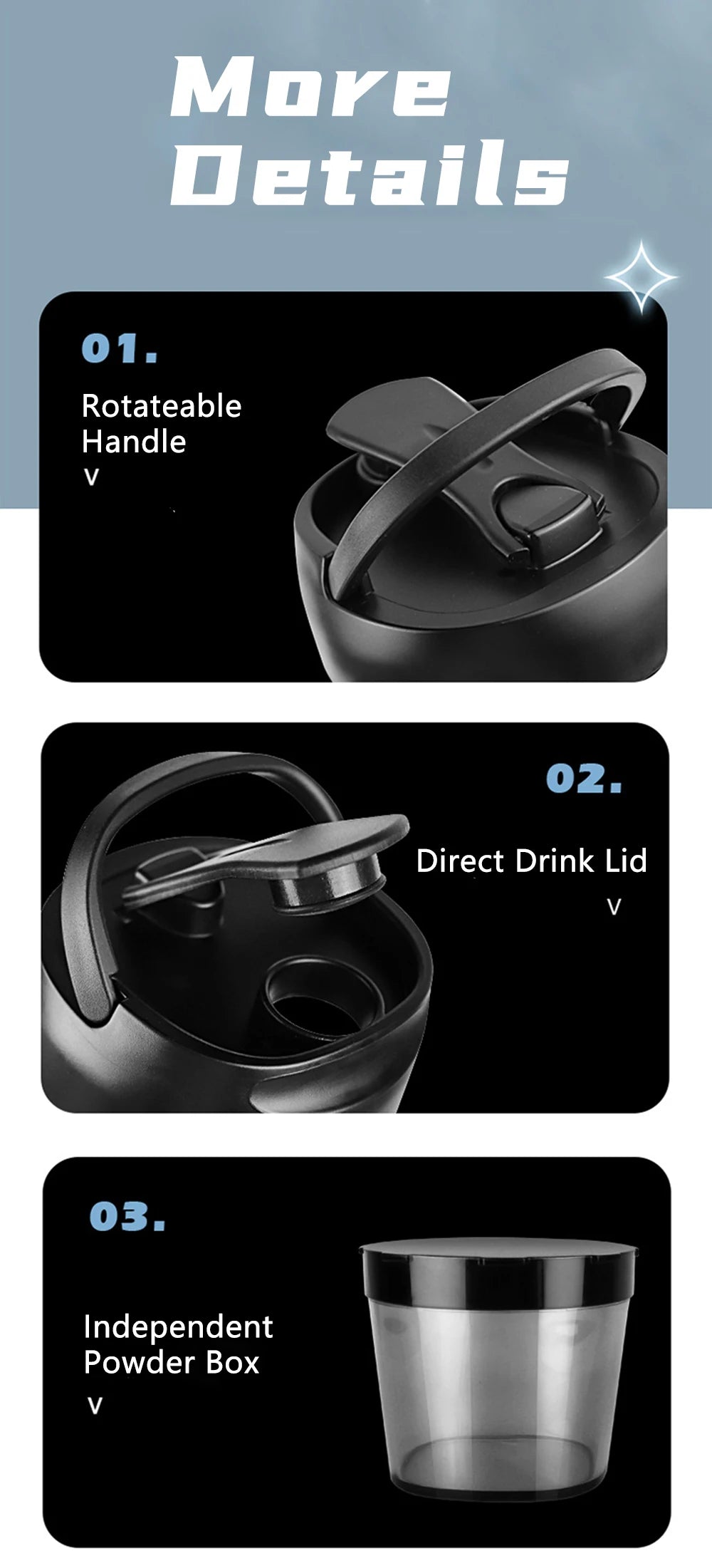 650 ml USB Électrique Portable Bouteille Shaker de Whey Protéine Tasse Mélangeuse Entièrement Automatique Rechargeable Gym Sans BPA Mélangeur à Cocktail