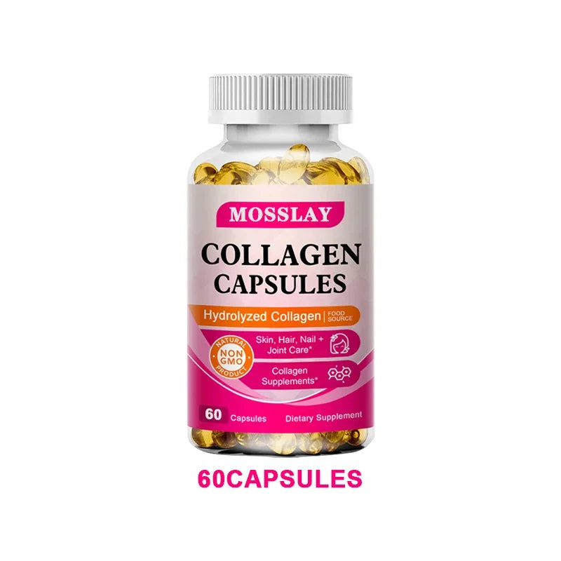 Gélules de collagène avec complexe d'acide hyaluronique et de vitamine C, supplément blanchissant pour la peau