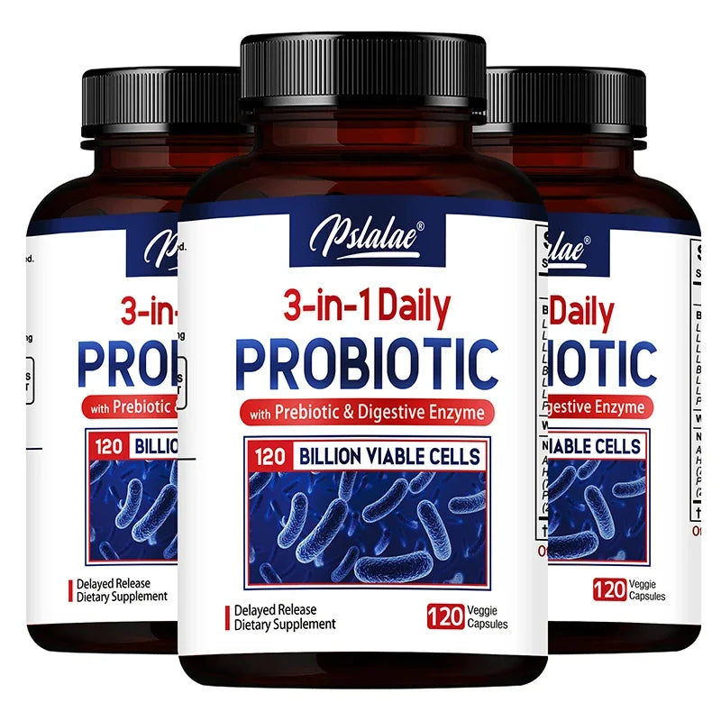 Probiotiques + Prébiotiques + Enzymes Digestives - Favorisent la Flore Intestinale la Santé Digestive des Femmes et des Hommes et Fournissent une Énergie Durable