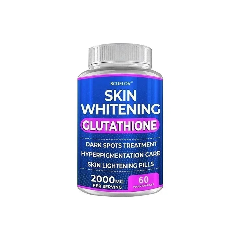 Blanchiment de la peau au glutathion - Supplément de glutathion 2000 mg - Antioxydant anti-âge, complément nutritionnel pour la peau