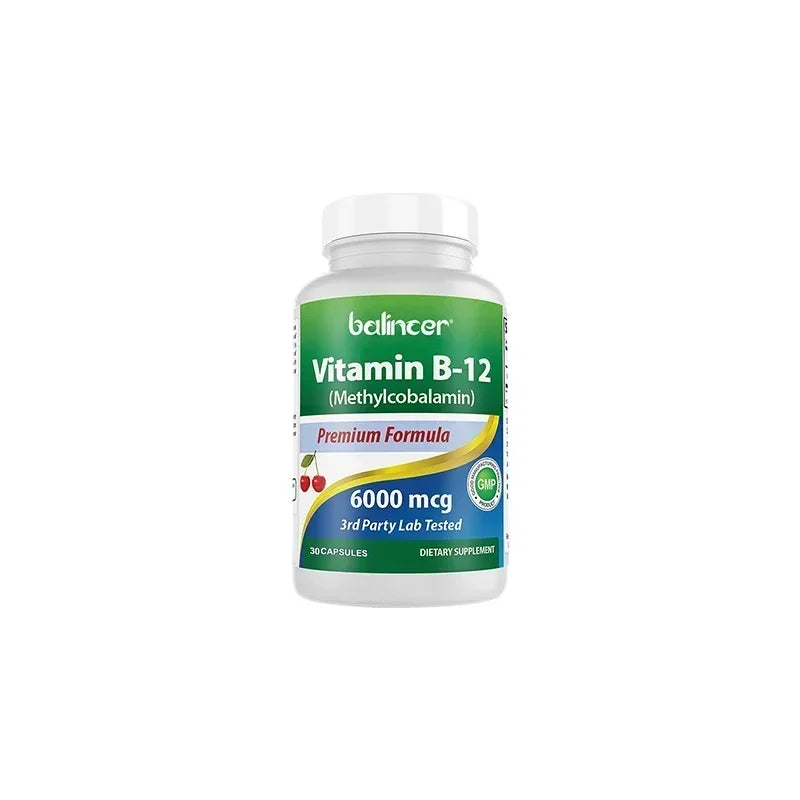 Vitamine B12 - Améliore l'humeur, améliore les fonctions cérébrales, renforce le système nerveux, augmente l'énergie, favorise le métabolisme, maintient la santé cardiaque