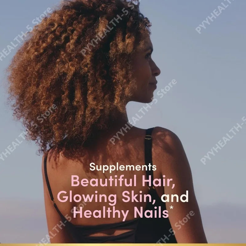 Vitamin Gummies Hair, Skin & Nails Vitamin Gummies with Biotin, 2500 Mcg, Strawberry, 60 Count Health Food